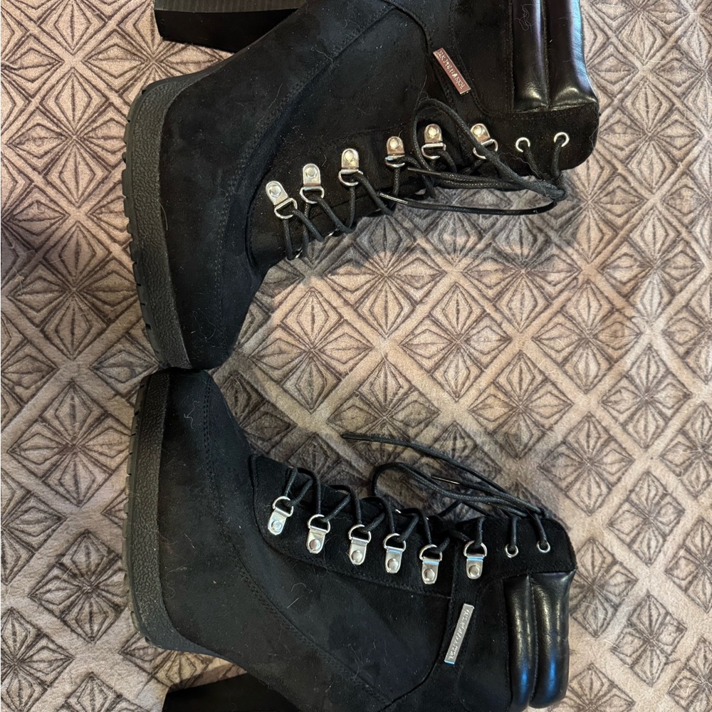 U.S. Polo Assn. Black Lace-Up Boots